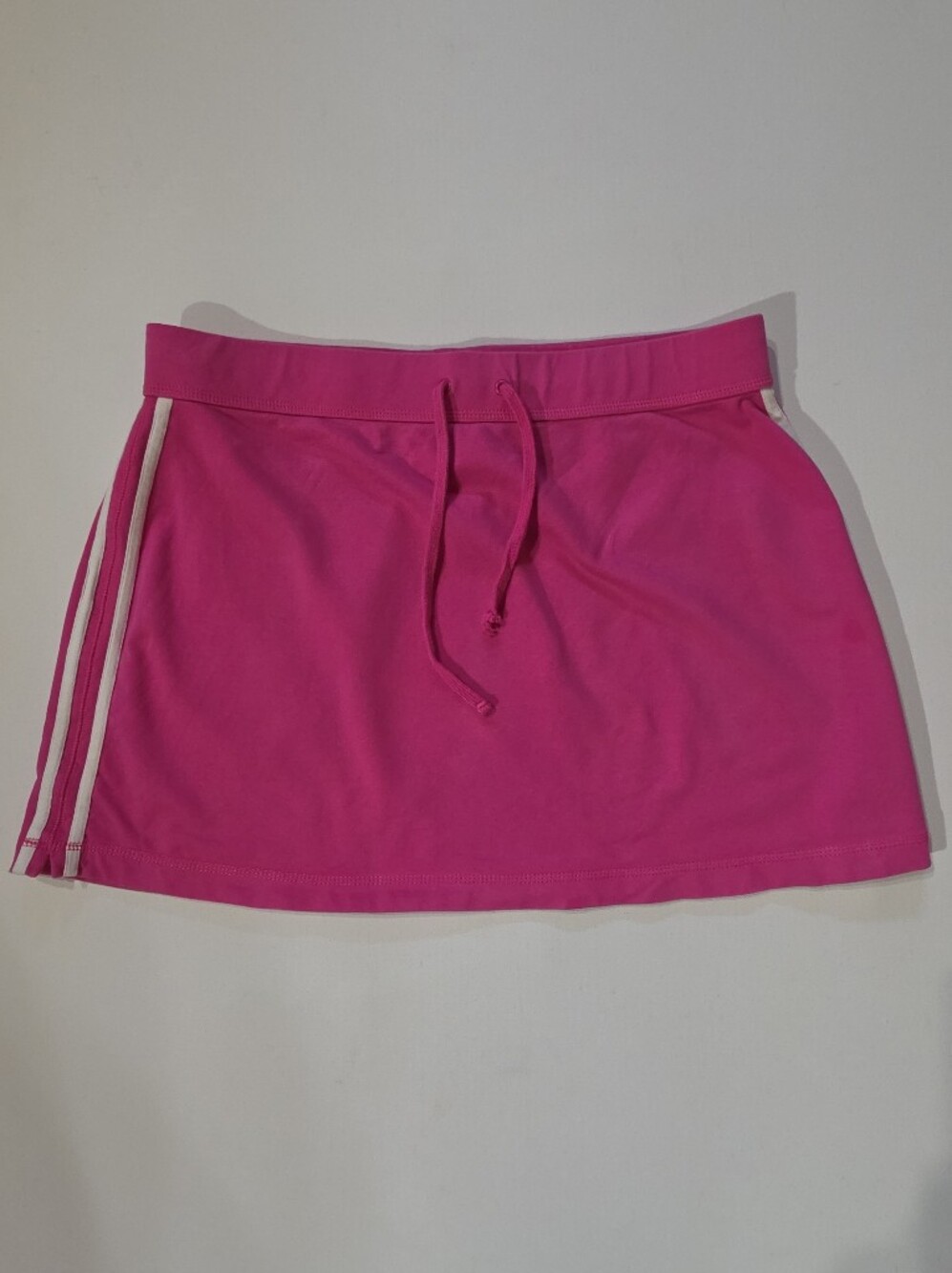 Prospirit Knit Mini Skirt Womens Medium Pink White Racer Stripe Y2K Barbiecore